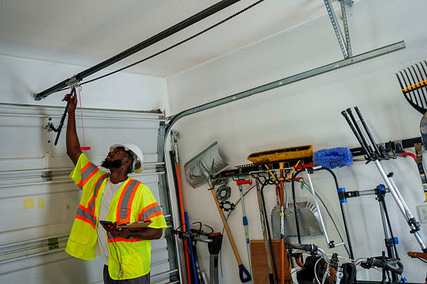 Professional Garage Door Panel Replacement technician working in Crystal City, TX